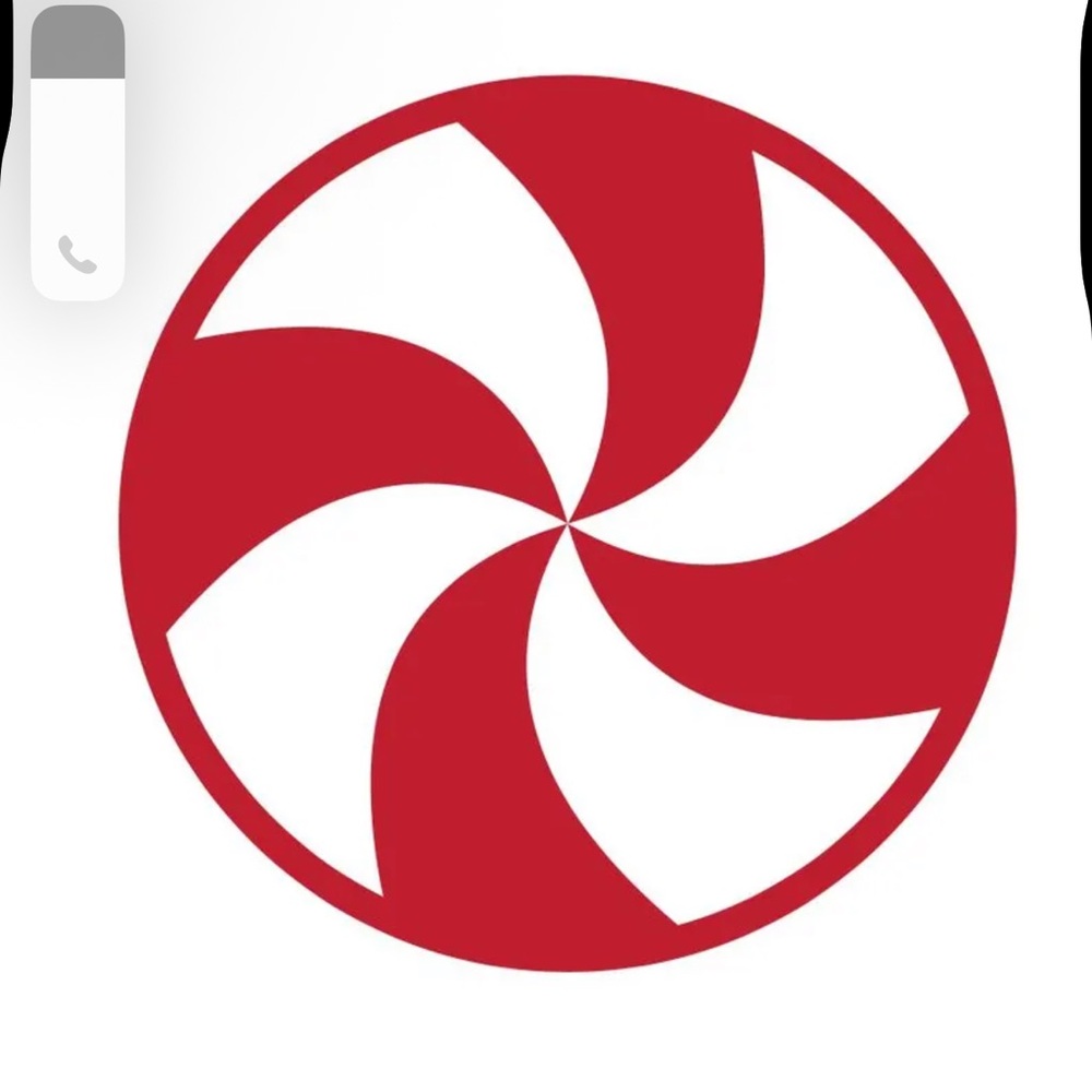 Red and White vinyl peppermint decal